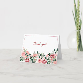 Foldable Floral Thank You Card サンキューカード