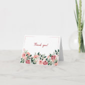 Foldable Floral Thank You Card サンキューカード (正面)