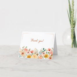 Foldable Floral Thank You Card サンキューカード