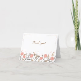 Foldable Floral Thank You Card サンキューカード