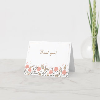 Foldable Floral Thank You Card サンキューカード