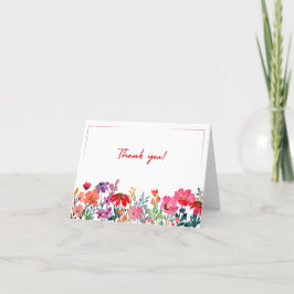 Foldable Floral Thank You Card サンキューカード