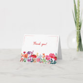 Foldable Floral Thank You Card サンキューカード (正面)