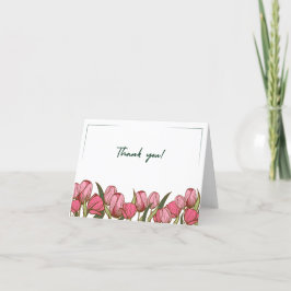 Foldable Floral Thank You Card サンキューカード