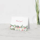 Foldable Floral Thank You Card サンキューカード (正面)