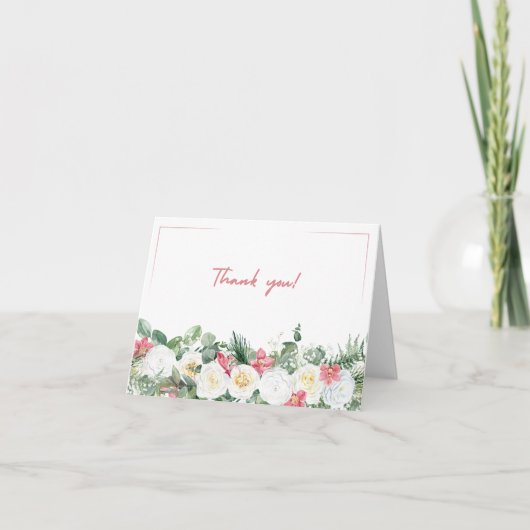 Foldable Floral Thank You Card サンキューカード (正面)
