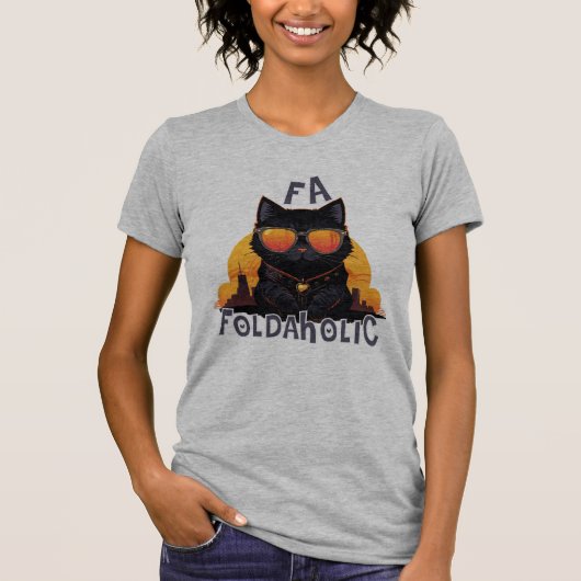 Foldaholic: Purrfectly Retro Tシャツ (正面)