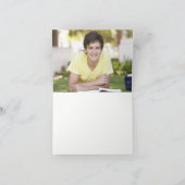 FOLDED感謝していバー（ユダヤ教の）バル・ミツバー金ゴールドスクリプトタイプ サンキューカード (内部)