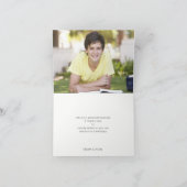 FOLDED感謝していバー（ユダヤ教の）バル・ミツバー金ゴールドスクリプトネイビーブルー サンキューカード (内部)