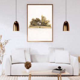 Folded Book Art Sculpture Sketch – Vintage Paper C ポスター