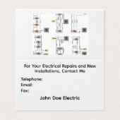 Folded Business Card for Electricians (外部フラット)