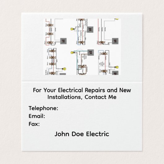 Folded Business Card for Electricians (外部フラット)
