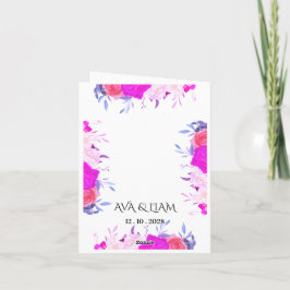 Folded Card, Modern Elegant, Editable Names 招待状