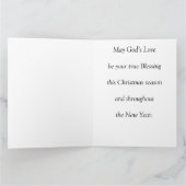 Folded Christmas Poinsettia - Greeting Card サンキューカード (内部)