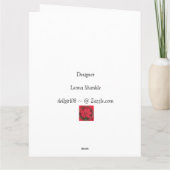 Folded Christmas Poinsettia - Greeting Card サンキューカード (裏面)