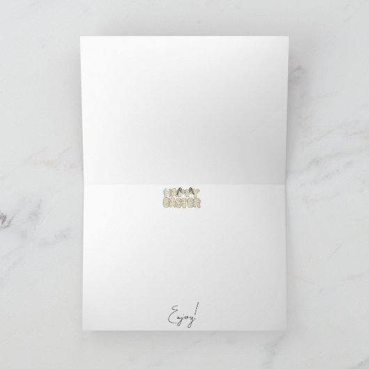 Folded Easter Greeting Card カード (内部)