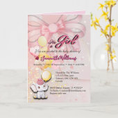 Folded Elephant Card カード (黄色い花)