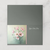 Folded Floral Wedding Place Holder プレイスカード (外部開封)