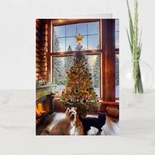 Folded Foil Christmas Card 箔グリーティングカード (正面)