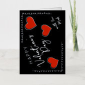 Folded Foil Happy Valentine’s Day Custom Card 箔グリーティングカード (正面)