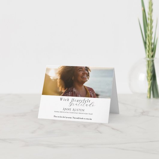 Folded Funeral Thank You Card – With Gratitude サンキューカード (正面)