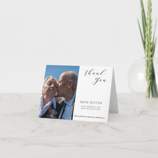 Folded Funeral Thank You Card – With Gratitude サンキューカード (正面)