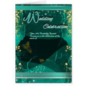 Folded Green & Gold Marble Card (正面)