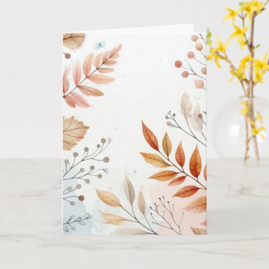 Folded Greeting Card カード (黄色い花)