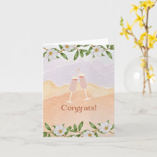 Folded Greeting Card カード (黄色い花)