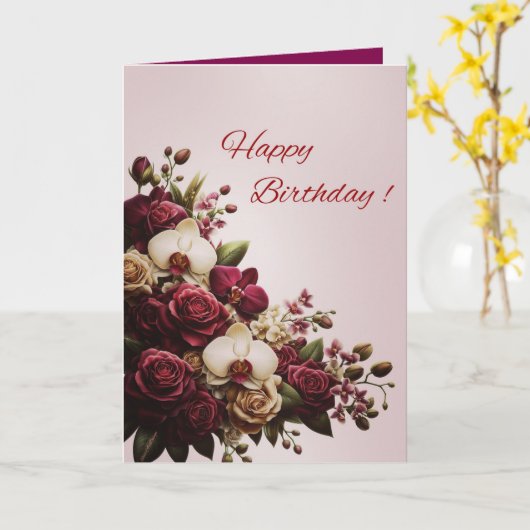 Folded Greeting Card カード (黄色い花)