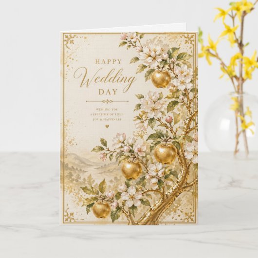 Folded Greeting Card カード (黄色い花)