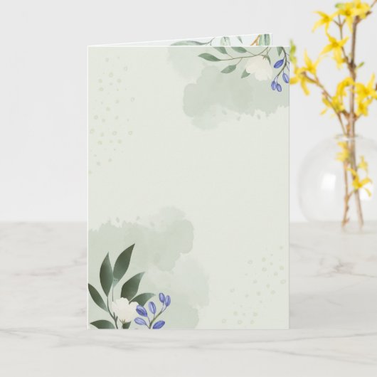 Folded Greeting Card カード (黄色い花)
