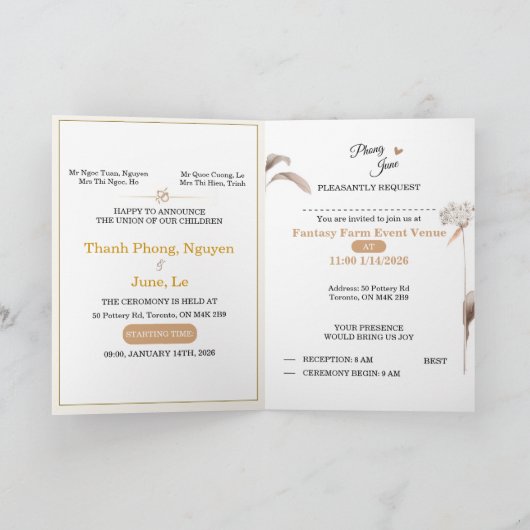 Folded Greeting Card カード (内部)