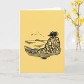 Folded Greeting Card カード (黄色い花)