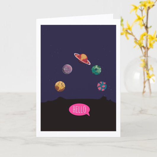 Folded Greeting Card カード (黄色い花)