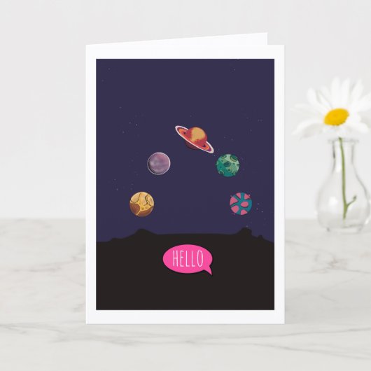 Folded Greeting Card カード (小さな植物)