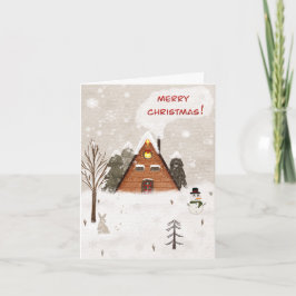 Folded Greeting Card "Cozy Christmas" カード