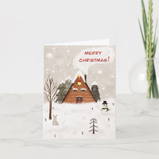 Folded Greeting Card "Cozy Christmas" カード