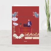 Folded Greeting Card deep red カード (裏面)