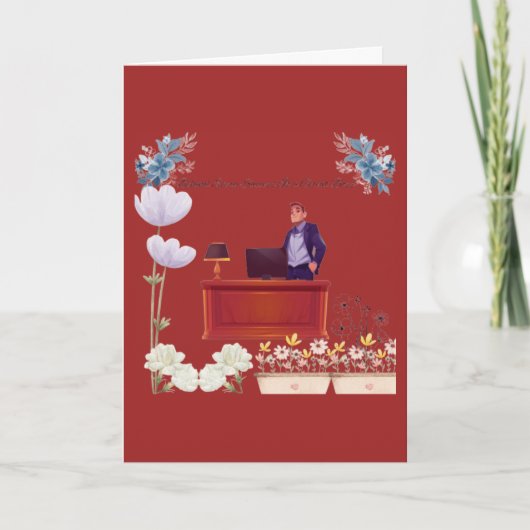 Folded Greeting Card deep red カード (正面)
