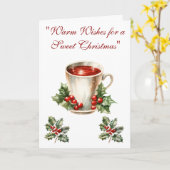 Folded Greeting Card-Elegant Victorian Christmas  カード (黄色い花)