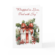 Folded Greeting Card-Elegant Victorian Christmas 