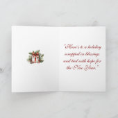 Folded Greeting Card-Elegant Victorian Christmas カード (内部)
