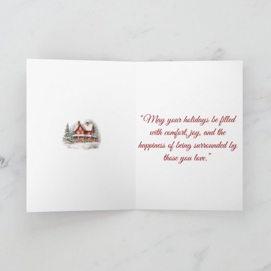 Folded Greeting Card-Elegant Victorian Christmas カード (内部)