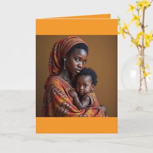 Folded Greeting Card for Mother's Day カード (黄色い花)