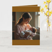 Folded Greeting Card for Mother's Day カード (黄色い花)