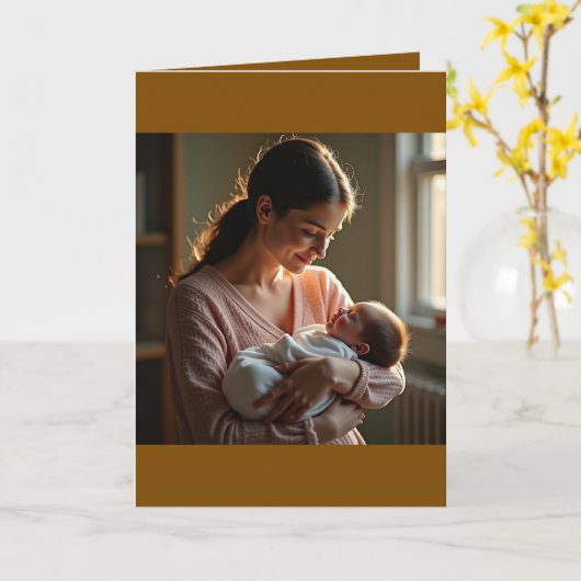 Folded Greeting Card for Mother's Day カード (黄色い花)