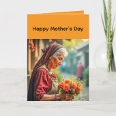 Folded Greeting Card for Mother's day カード (正面)