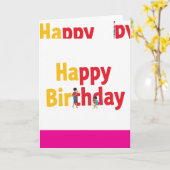 Folded Greeting Card HAPPY BIRTHDAY  カード (黄色い花)