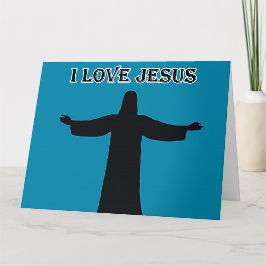 Folded Greeting Card i love jesus カード (正面)